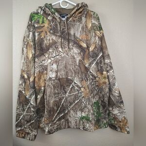 Habit Mens Camo Hooded Sweatshirt Hunting Realtree Edge 2XL